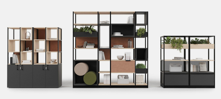 Narbutas Combus modular zoning storage shelves