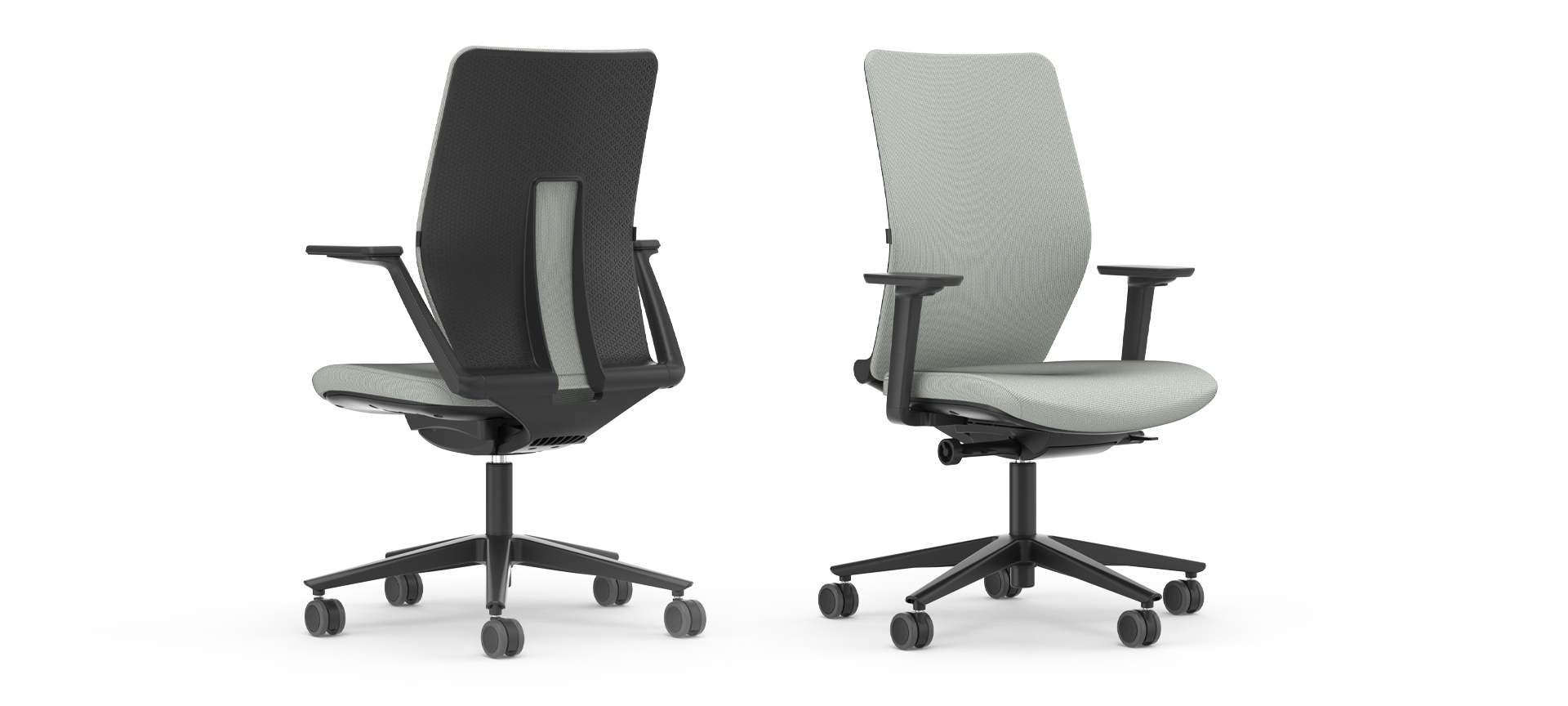 Monza upholstered fabric office task chairs from Formetiq